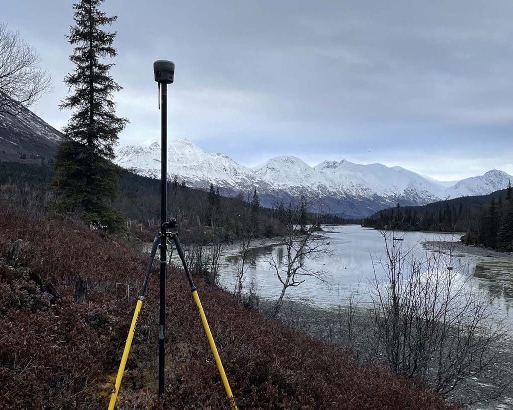 tripod near water