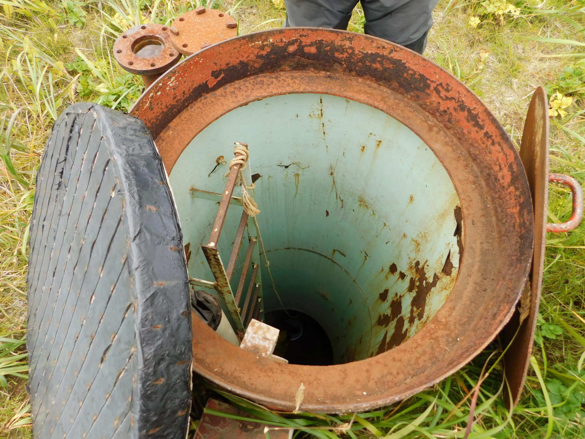 tunnel with ladder down