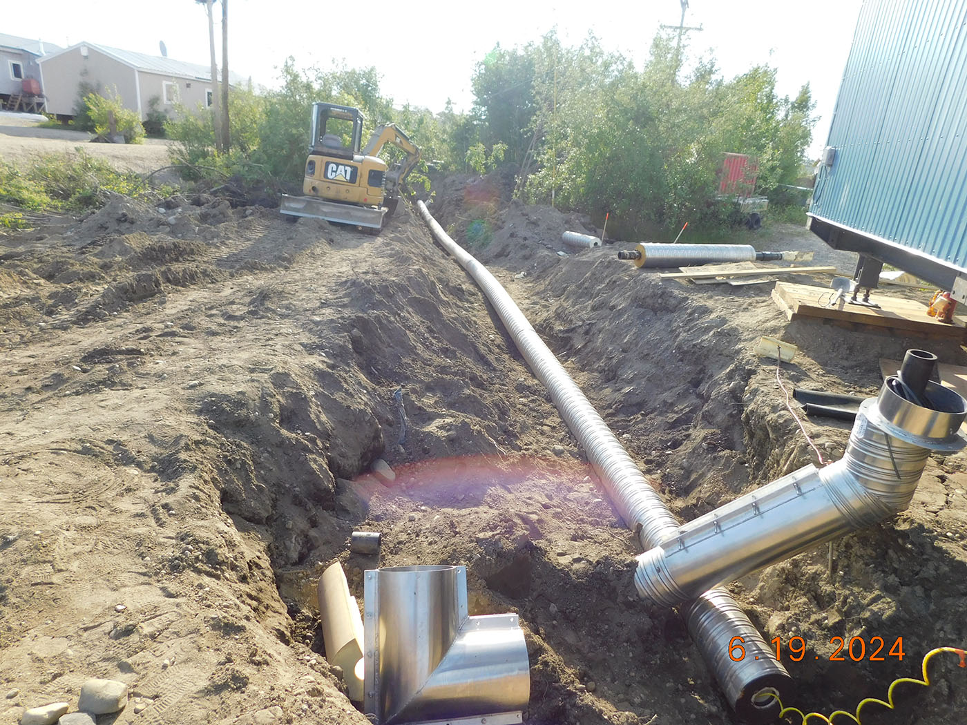 pipes being laid in the ground