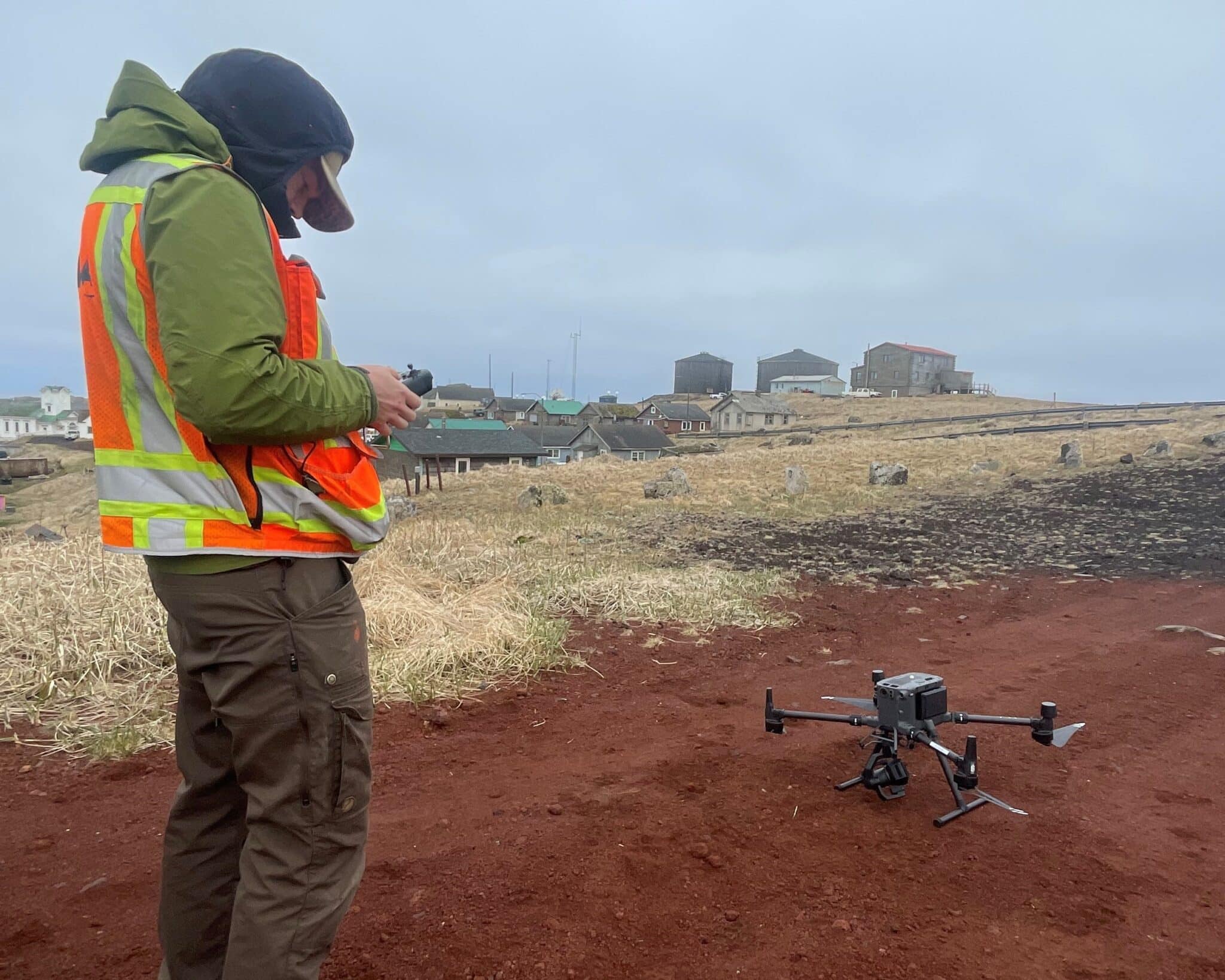 person with drone